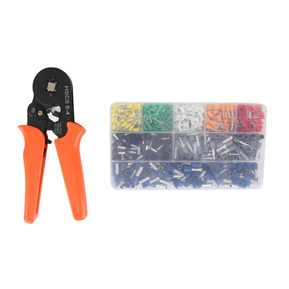 Hsc8 6-4 Self-Adjusting Ratchet Crimper Pliers + 800Pcs Terminals 610830925567