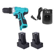 (2Pcs Battery 1Pc Charger) 25V Rechargeable Electric Drill Lithium Battery Screwdriver