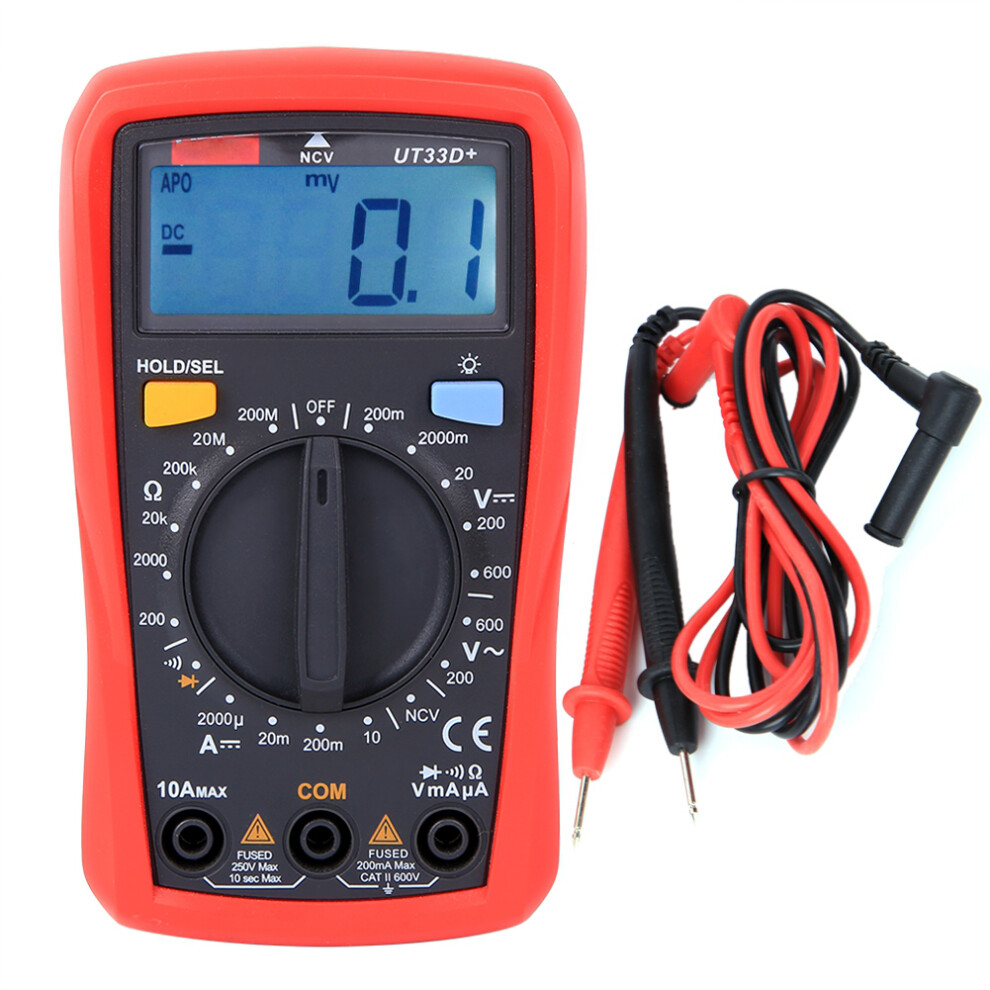 UT33d Multimeter Portable Digital Ammeter DC AC Electrician Tool