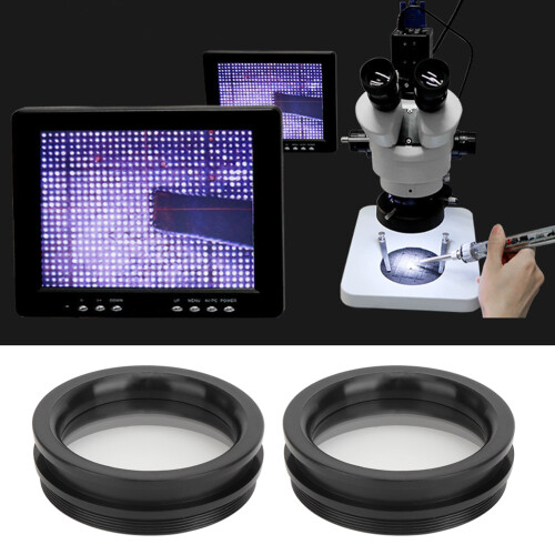 2Pcs Objective Lens Ultra Thin High Transparency for Microscope 2