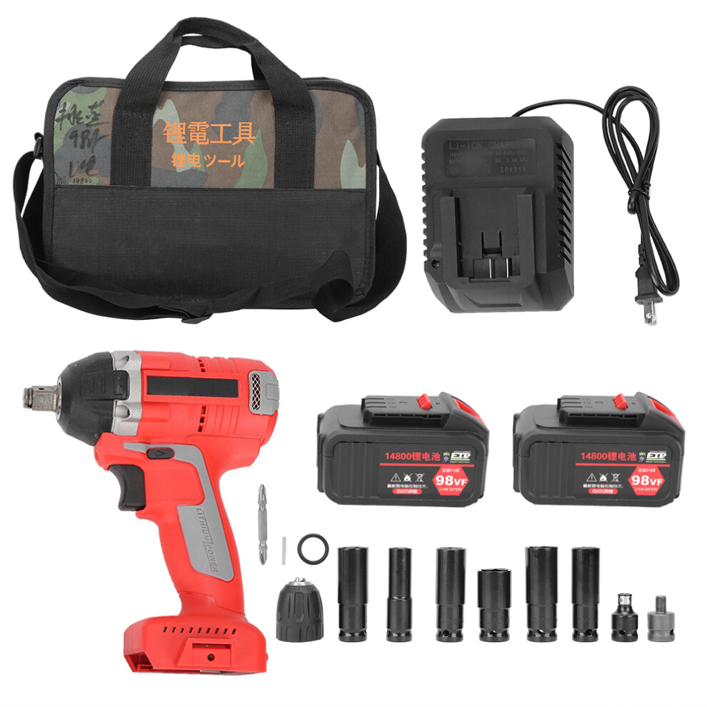 98Vf Brushless Electric Wrench 2Batteries 1Charger 610830921699