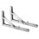 2 Pcs Stainless Steel Triangular Bracket 12in Foldable Wall Support 3