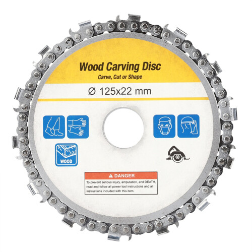 5in 14 Teeth Angle Grinder Chain Disc Wood Carving Tool