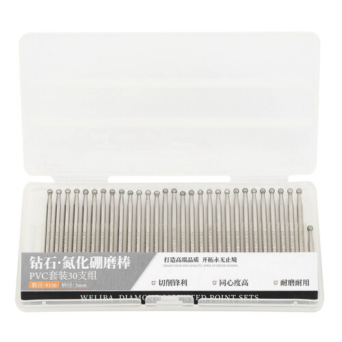30x Ball Head Diamond Grinding Bits 3mm Electric Carving 1