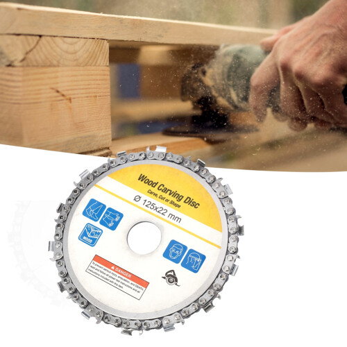 5in 14 Teeth Angle Grinder Chain Disc Wood Carving Tool 2