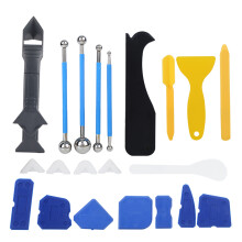 22tlg. Kunststoff-Abzieher für Glas und Kleber