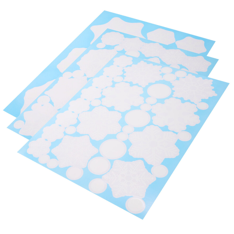 3 Sztuki Naklejki Choinkowe śNieżYnkami – Kreatywne Dekale Dla Domu-image