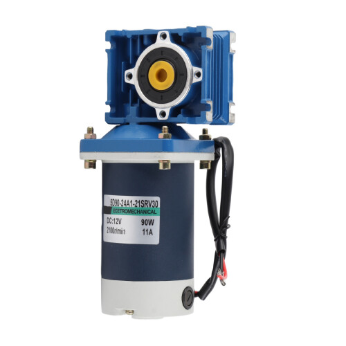 (7,5 DC12V) Schnecken-Getriebemotor DC Edelstahl 90W 2100U/min 15:1 DC24V