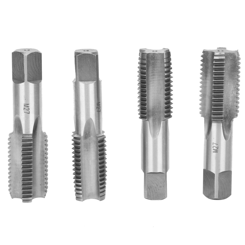 4Pcs M27 Alloy Steel Hand Tap Straight Flute Metric Tapping 610830907341