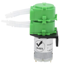(DC12V) Peristaltikpumpe Doppelkopf Mini Dosieren 2x4mm Schlauch DC12V