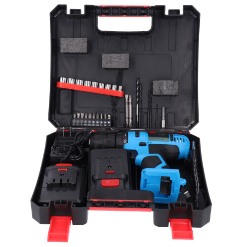 48VF Cordless Impact Hammer Drill Rechargeable Adjustable Power Tool