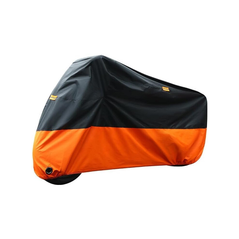 Motorcycle Cover For SH 150 (2002-2025) Oxford Cloth All-Season Outdoor Protection Black And Orange-image-OPC-PMCJ8CZ-NEW