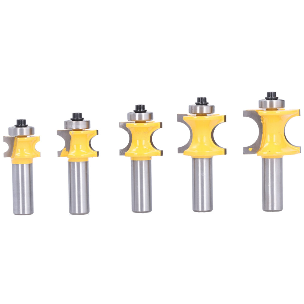 5Pcs 12Mm Router Bit Carbide Shank Roundover Cutter Diy 610830905385