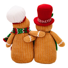 Handgefertigtes Lebkuchen-Familienset mit 3 bunten Figuren für