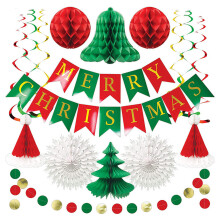 Frohe Weihnachten Banner Set Frohe Weihnachten Papierfächer