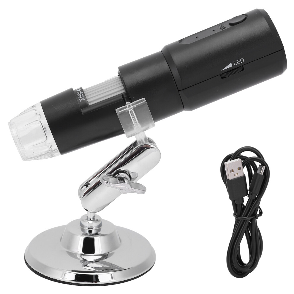 Wifi Usb Digital Microscope 50-1000X 8 Led Skin Inspection 610830900335