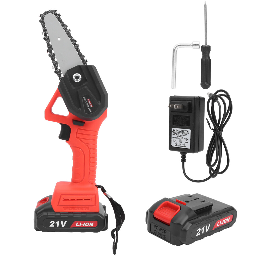 (One Battery One Charger) Mini Chainsaw Cordless 600W 4in Lithium Battery-image-OPC-PMCJ96M-NEW