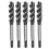 5Pcs Brad Point Drill 4 Flute Woodworking Tool 12mm 5
