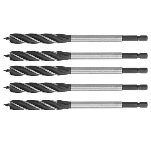 5Pcs Brad Point Drill 4 Flute Woodworking Tool 12mm 1