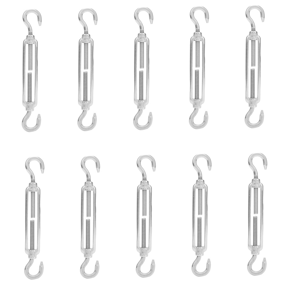 304 Stainless Steel Hook Turnbuckle M6 10Pcs 610830899622