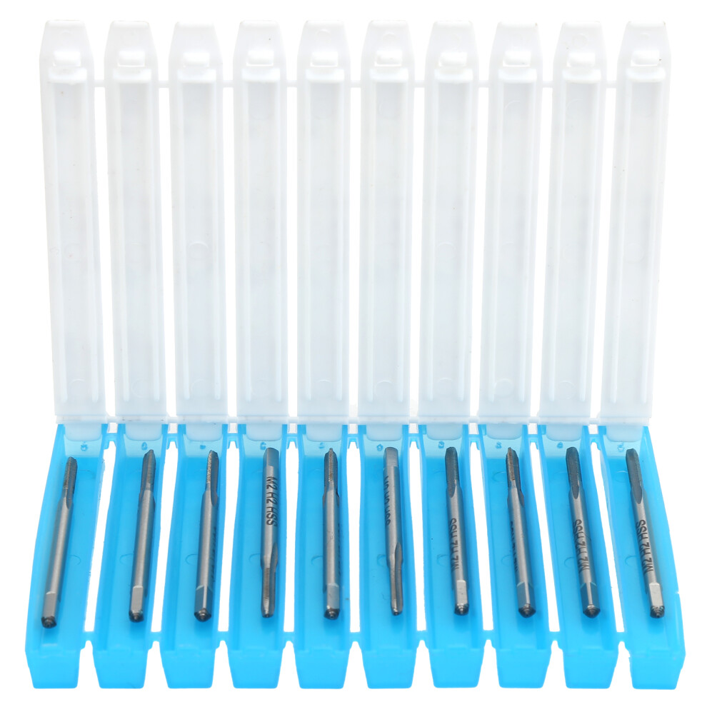 10Pcs Tap Drill Hss Straight Flute M2 W6542 610830900229