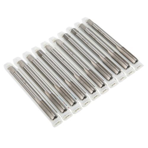 10x M7 x 1 HSS-Gewindebohrer Set gerade Schneide 2