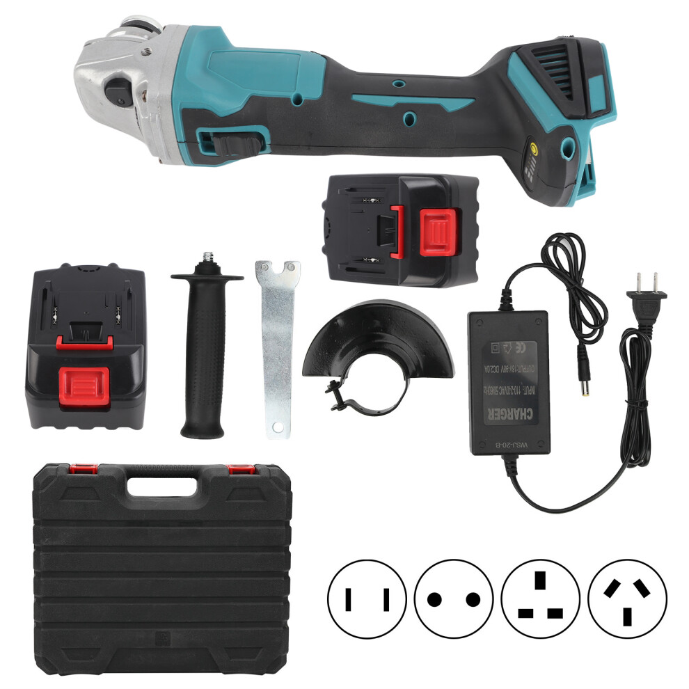 (Us Plug) Brushless Angle Grinder Rechargeable Lithium Battery 110-240V Uk Plug 610830892586