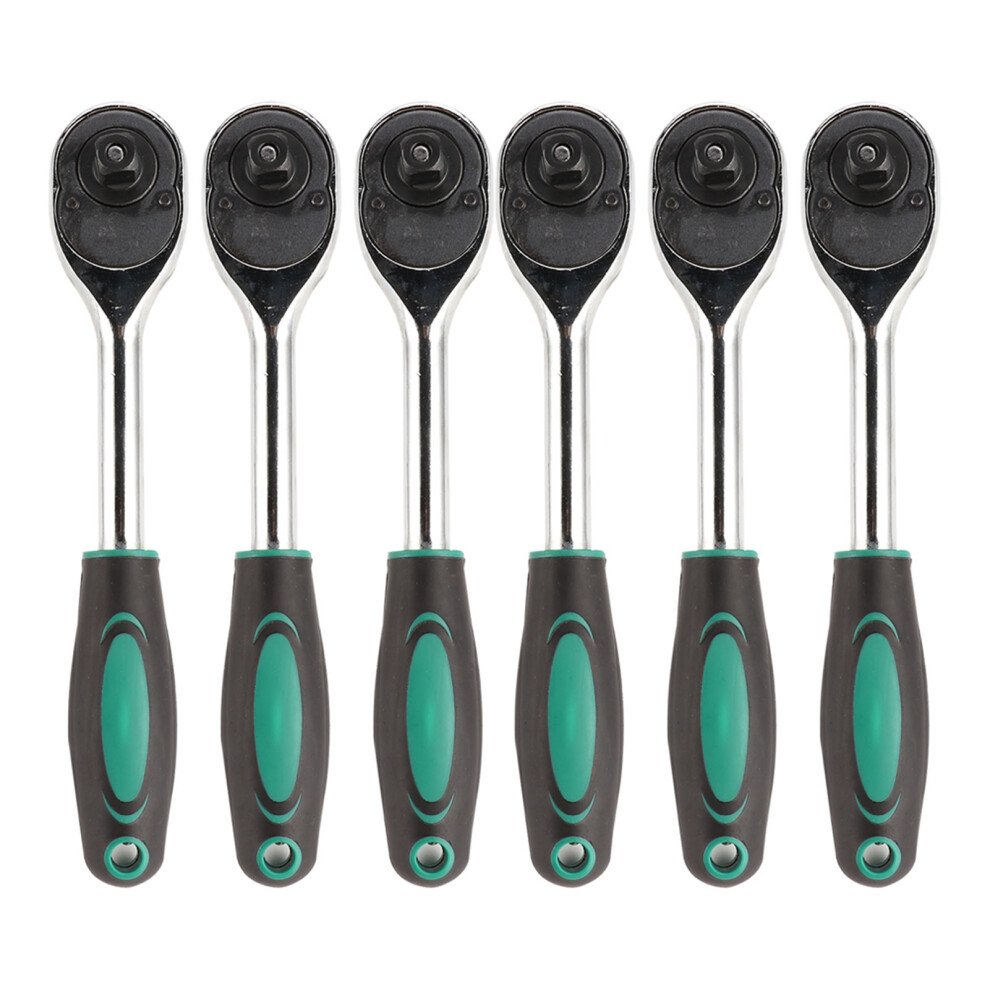 6Pcs Ratchet Wrench 1/2In Dualway Socket Wrench Round Handle Repair 610830892791