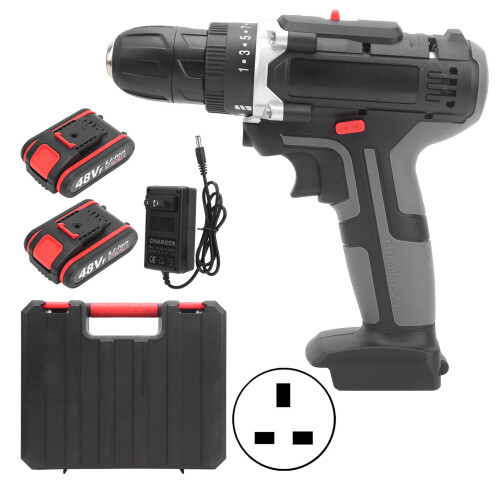 (UK Plug) Elektrischer Schraubendreher 2-Gang 2000U/min EU-Stecker