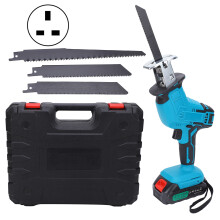 (UK Plug) Elektro-Kettensäge mit Akku, tragbar, für Holzfällung
