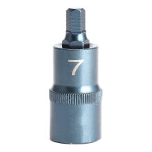 (H7) Bithalter Hex 1/2 Zoll, Schnellspanner, S2-Stahl, blau