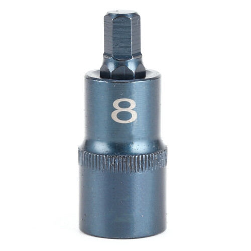 (H8) Bithalter Hex 1/2 Zoll, Schnellspanner, S2-Stahl, blau