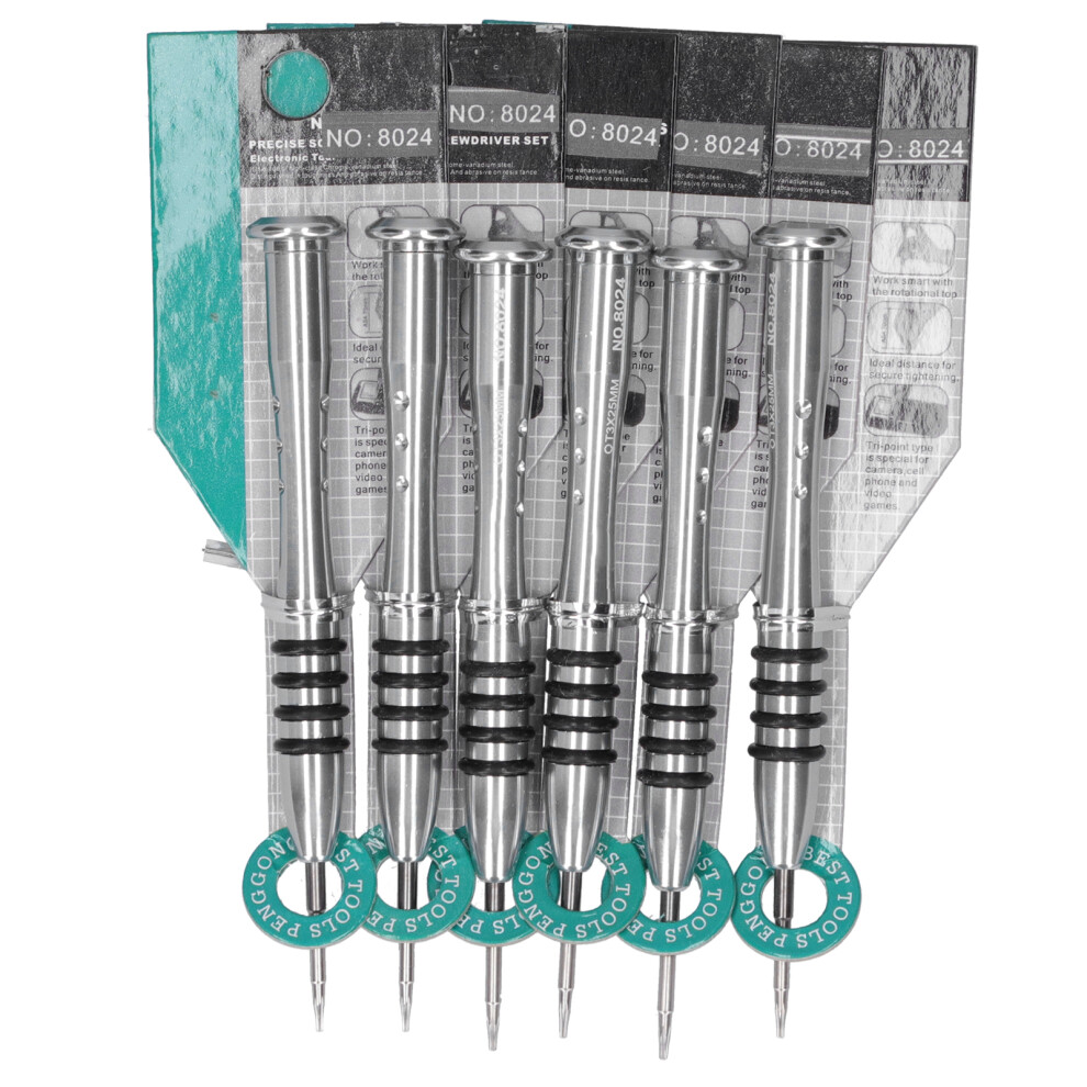 6Pcs Screwdriver Set Chrome Vanadium Steel Star Hrc52-54 610830894122