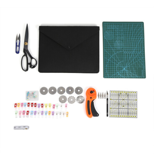 101Pcs Rotary Fabric Cutter Set DIY Leather Craft Knife