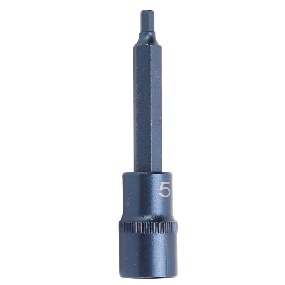 Hex Screwdriver Bit 1/2In Square Socket S2 Alloy Steel 610830890728
