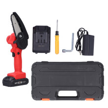 (US Plug 100-240VAC) HiLDA Lithium Battery Electric Chainsaw 21V Pruning Tool 220VAC
