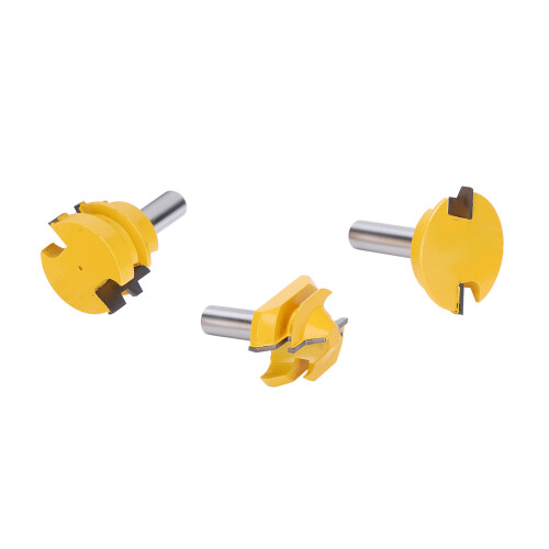 3x Schienen-Routingbit 1/2 Zoll Schaft 2