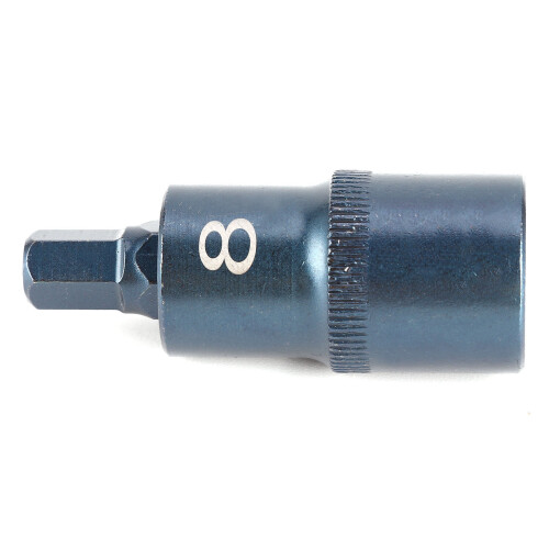 (H8) Bithalter Hex 1/2 Zoll, Schnellspanner, S2-Stahl, blau 2