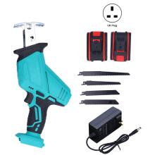 (UK Plug) Cordless Chainsaw Handheld Reciprocating Saber Saw Lithium Set
