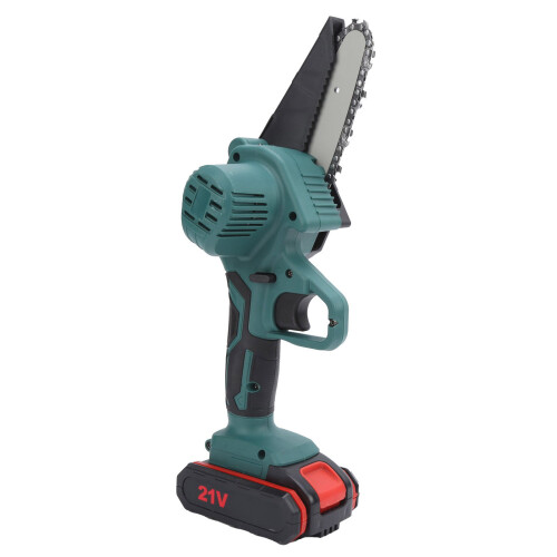 (EU Plug) Mini Electric Chainsaw 550W 21V 4in 2 Battery 2