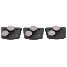 3x Diamant-Schleifpads Schwarz 16er Körnung 2 Zähne
