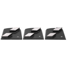 3x Diamant-Schleifpad Trapez 30# 2 Zähne Beton