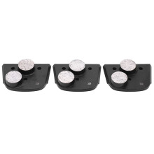 3x Diamant-Schleifpad, Schwalbenschwanz, 2 Zähne, 30er Körnung