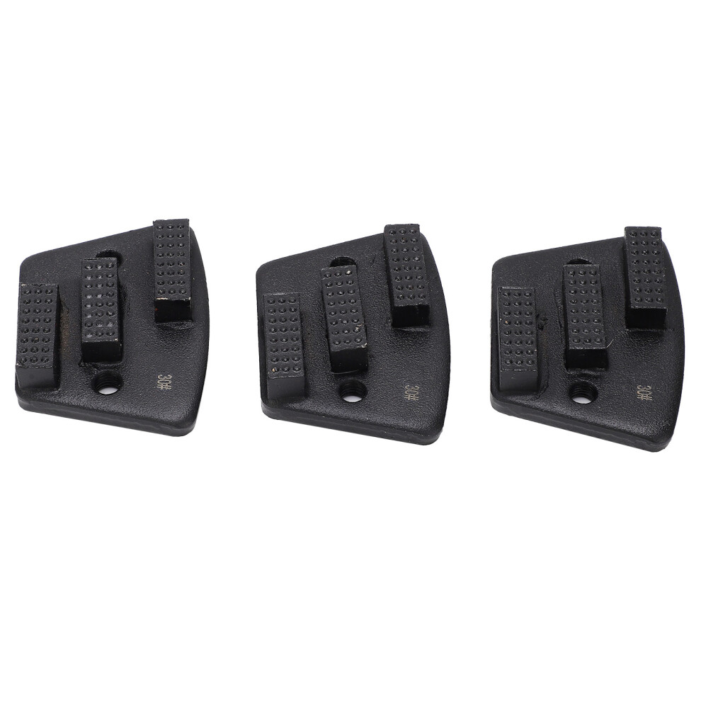 3Pcs Trapezoid Diamond Grinder Concrete Disc 2 Holes 610830884185