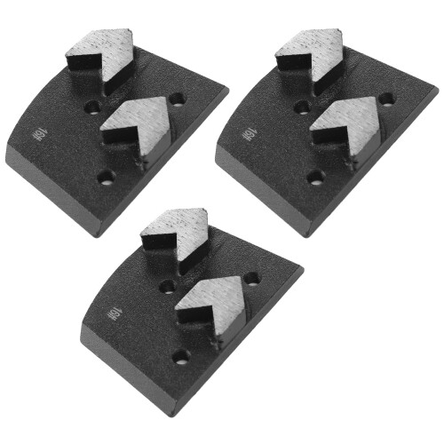 3x Diamant-Schleifblock Pfeilform 2 Zähne