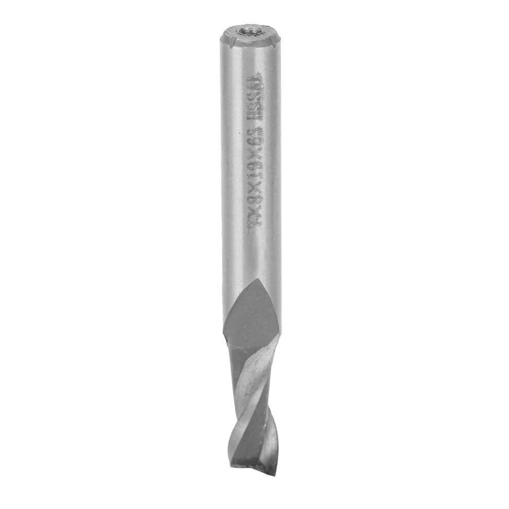 (7X8x19x63) Spiral End Mill Hss 2-Flute Straight Shank Cnc Cutter 4X6x11x55 610830885540