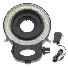 (US Plug) Mikroskop-LED-Ringlampe 144 LED schwarz verstellbar