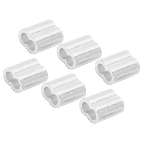 100 Stück M4 Aluminium-Ösen Crimpbuchse Oval 2