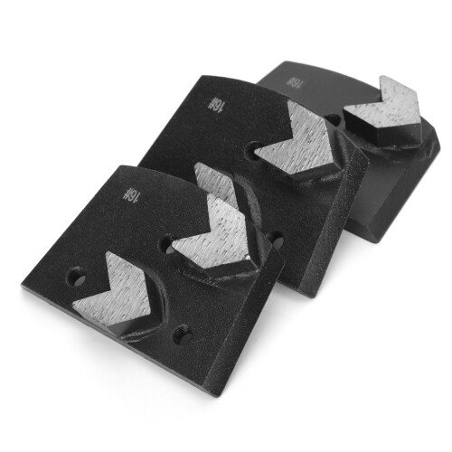 3x Diamant-Schleifblock Pfeilform 2 Zähne 1