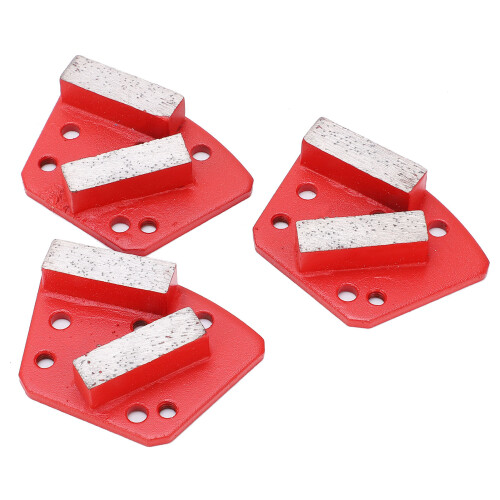 3x Diamant-Schleifschuhe Trapez 6-Loch 2